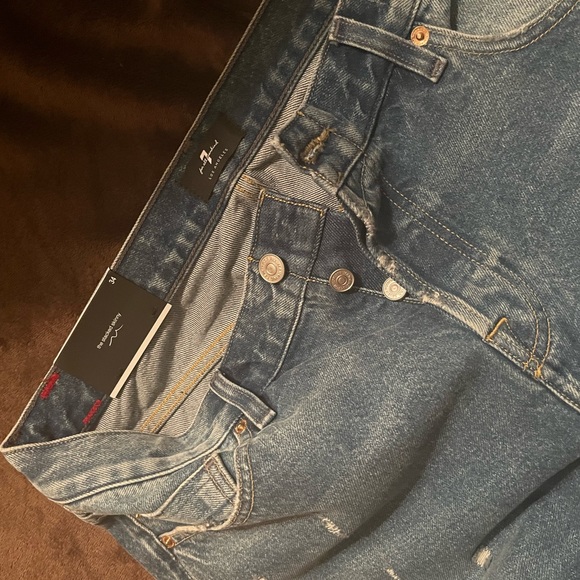 7 for All Mankind Stacked Skinny Jeans size 34 NWT - Picture 3 of 7